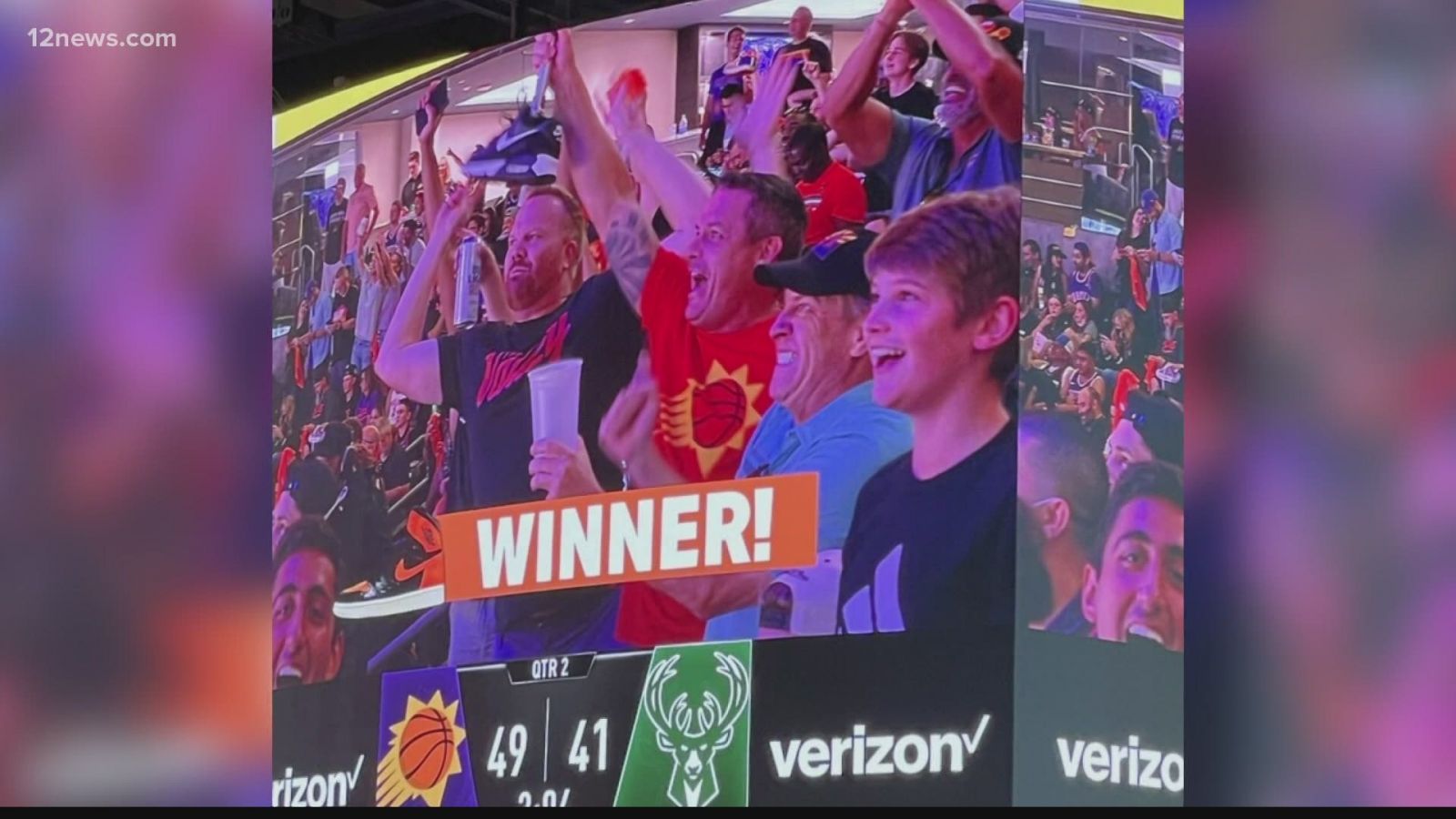 Man Cheers On The Suns With His Prosthetic Leg